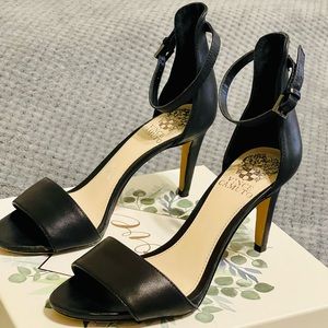 Vince Camuto Black Strap Heels-New